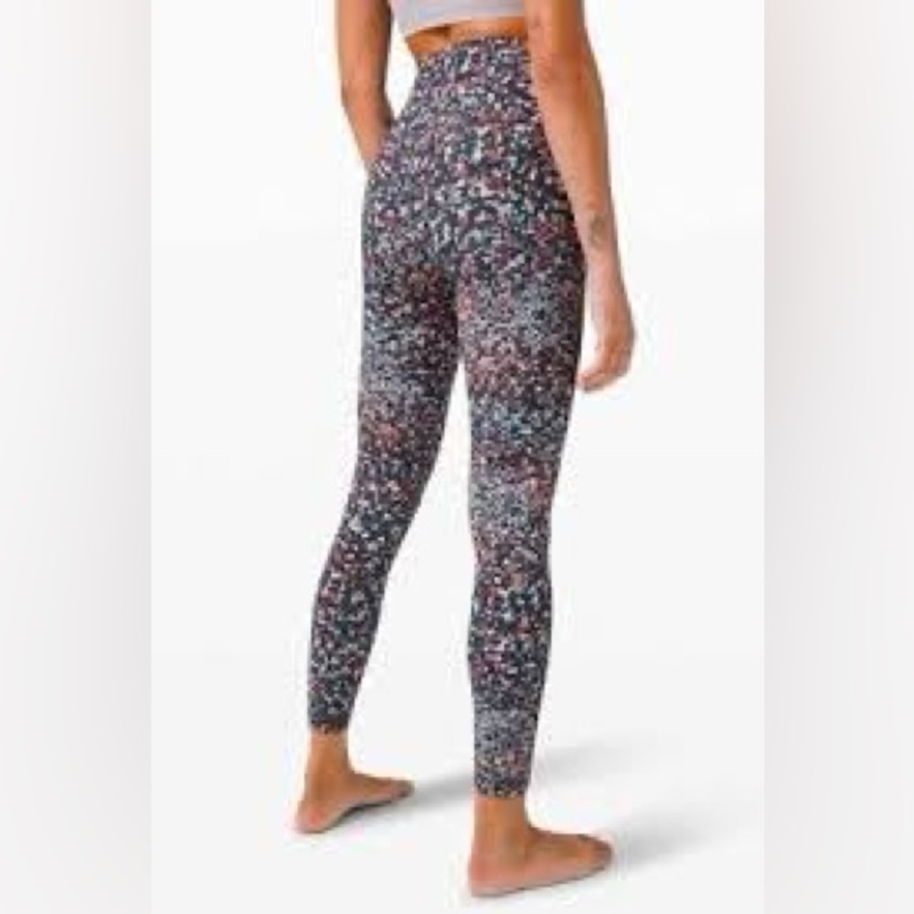 Lululemon Align High-Rise leggings in the "Water Blossom Multi" print